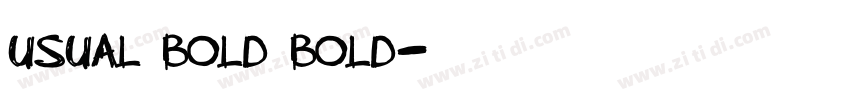 Usual Bold Bold字体转换
